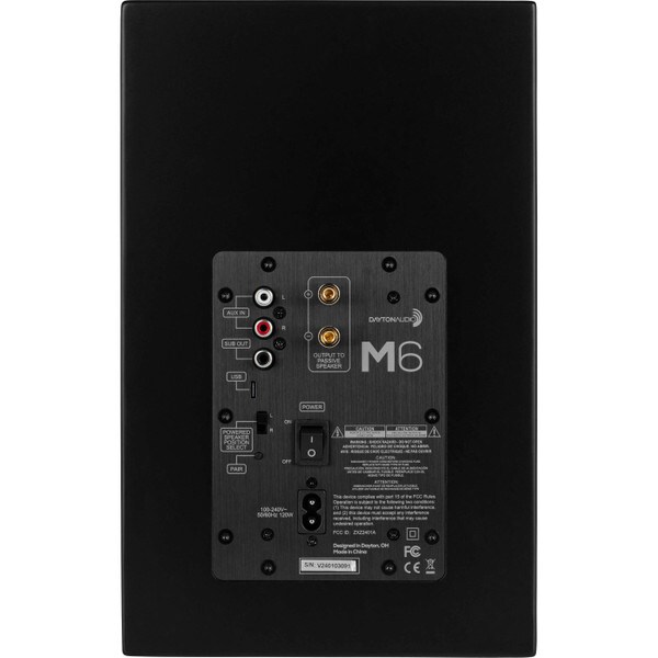 Main product image for Dayton Audio M6 Powered Speaker Pair Matte Black300-462